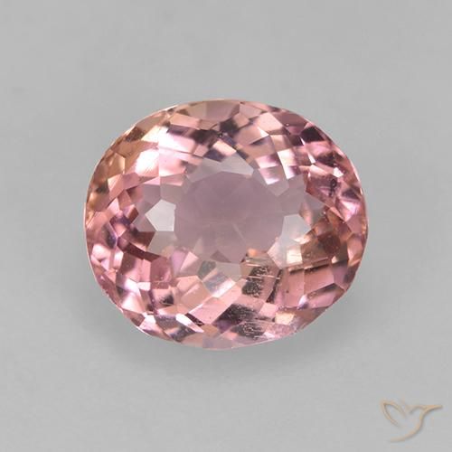 1.63ct Naturale Rosa shocking chiaro Tormalina, Ovale, VS