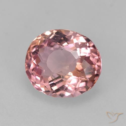 Tormalina Rosa shocking chiaro naturale da 1.63 ct, Ovale, VS
