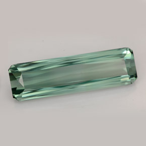 Tormalina naturale verde da 14,80 ct, taglio smeraldo, VS