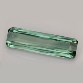 Tormalina naturale verde da 14,80 ct, taglio smeraldo, VS
