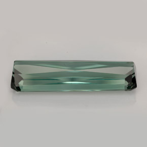 Tormalina naturale verde da 14,80 ct, taglio smeraldo, VS