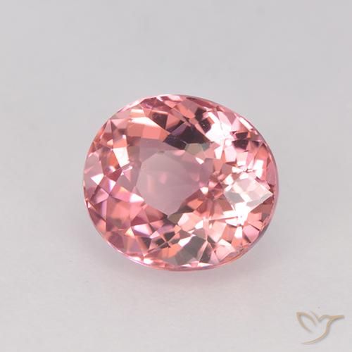 Tormalina Rosa gomma da masticare naturale da 1.44 ct, Ovale, VVS-VS