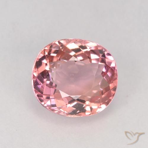 1.61ct Naturale Rosa chiaro Tormalina, Ovale, VVS-VS