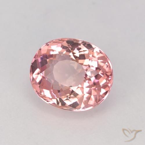Tormalina Rosa chiaro naturale da 1.51 ct, Ovale, VVS-VS