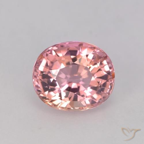 1.32ct Naturale Rosa chiaro Tormalina, Ovale, VVS-VS