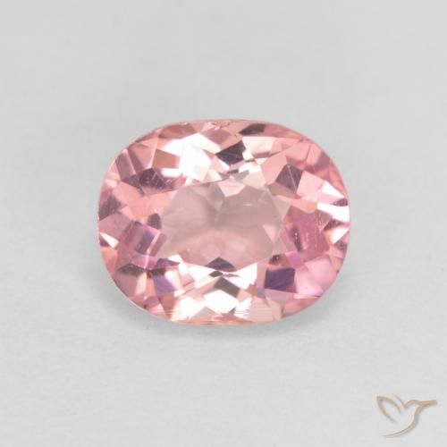 1.32ct Naturale Gomma da masticare rosa chiaro Tormalina, Ovale, VVS-VS