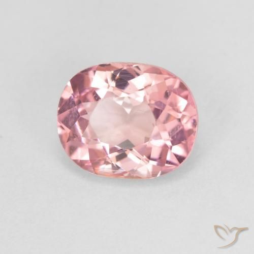 Tormalina Gomma da masticare rosa chiaro naturale da 1.32 ct, Ovale, VVS-VS