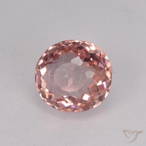 Tormalina Rosa arancio naturale da 1.67 ct, Ovale, VVS-VS