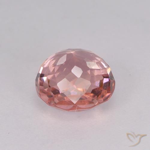 Tormalina Rosa arancio naturale da 1.67 ct, Ovale, VVS-VS