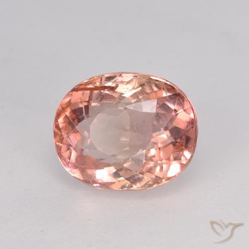 Tormalina Rosa medio naturale da 1.48 ct, Ovale, VS