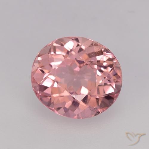 1.80ct Naturale Rosa gomma da masticare Tormalina, Ovale, VVS-VS