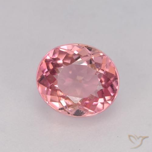 1.65ct Naturale Rosa chiaro Tormalina, Ovale, VVS-VS