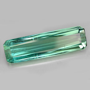 Tormalina naturale verde da 15,23 ct, taglio smeraldo, VS-SI