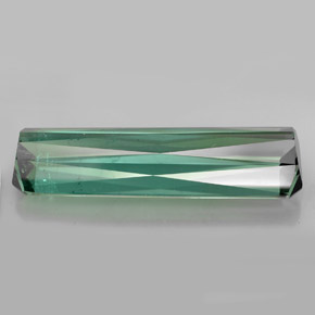 Tormalina naturale verde da 15,23 ct, taglio smeraldo, VS-SI
