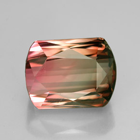 Tormalina naturale multicolore da 5,27 ct, forma fantasia, VVS