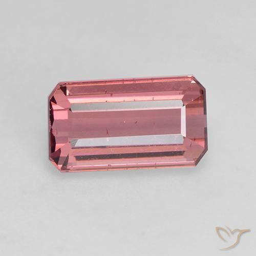 1.51ct Naturale Rosa arancio Tormalina, Taglio smeraldo, VS