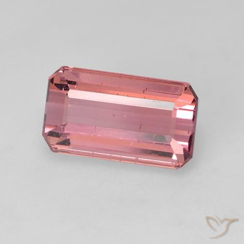 Tormalina Rosa arancio naturale da 1.51 ct, Ottagonale / Taglio smeraldo, VS