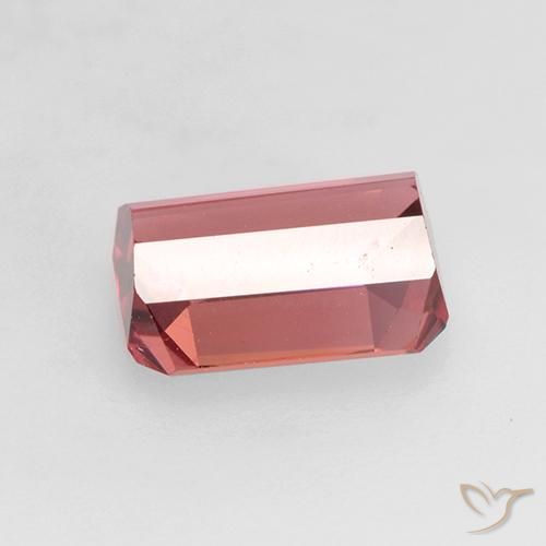 Tormalina Rosa rossastra naturale da 1.38 ct, Ottagonale / Taglio smeraldo, VVS-VS