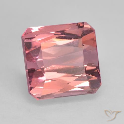 Tormalina Rosa chiaro naturale da 1.65 ct, Ottagonale / Taglio smeraldo, VVS-VS