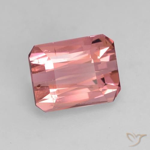 Tormalina Rosa chiaro naturale da 1.55 ct, Ottagonale / Taglio smeraldo, VVS-VS