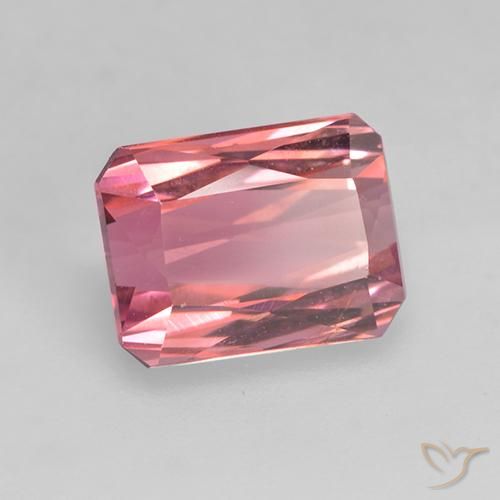 Tormalina Rosa gomma da masticare naturale da 1.65 ct, Ottagonale / Taglio smeraldo, VVS-VS