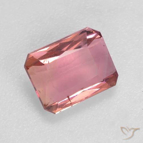 Tormalina Rosa intenso naturale da 1.04 ct, Ottagonale / Taglio smeraldo, VS