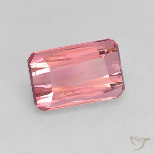 Tormalina Rosa shocking chiaro naturale da 1.14 ct, Ottagonale / Taglio smeraldo, VVS-VS