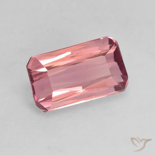 Tormalina Rosa arancio intenso Deep naturale da 1.08 ct, Ottagonale / Taglio smeraldo, VVS-VS