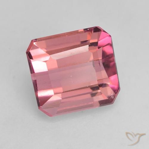 Tormalina Rosa medio naturale da 1.52 ct, Ottagonale / Taglio smeraldo, VVS-VS