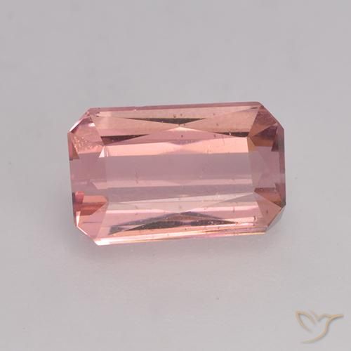 1.35ct Naturale Rosa arancio Tormalina, Taglio smeraldo, VS