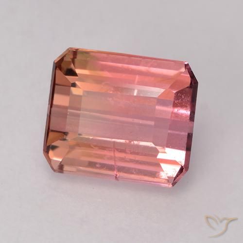 Tormalina Rosa rossastra naturale da 1.10 ct, Ottagonale / Taglio smeraldo, VS-SI