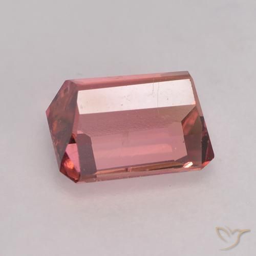 Tormalina Rosa rossastra naturale da 1.10 ct, Ottagonale / Taglio smeraldo, VS-SI