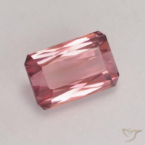 Tormalina Rosa scuro naturale da 1.64 ct, Ottagonale / Taglio smeraldo, VVS-VS