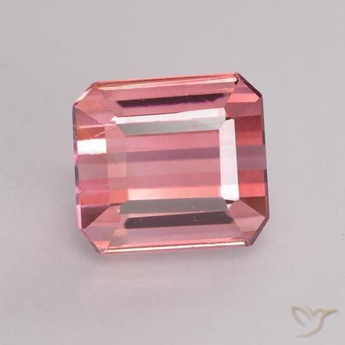 1.89ct Naturale Rosa medio Tormalina, Taglio smeraldo, VVS-VS