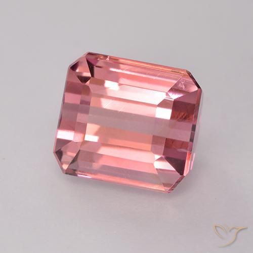 Tormalina Rosa medio naturale da 1.89 ct, Ottagonale / Taglio smeraldo, VVS-VS