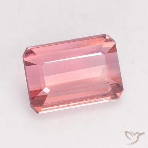 Tormalina Rosa chiaro naturale da 1.40 ct, Ottagonale / Taglio smeraldo, VVS-VS