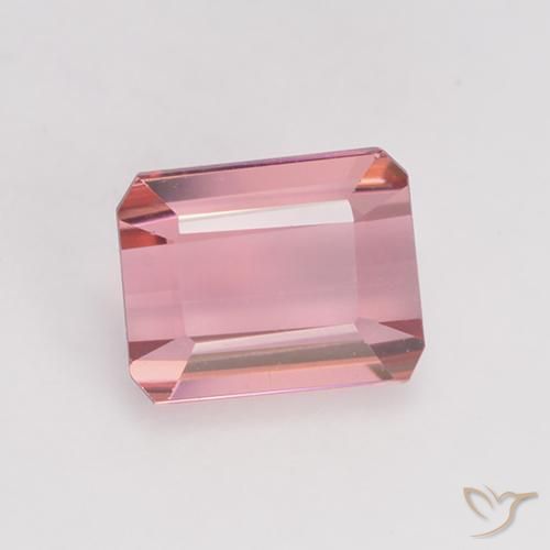 Tormalina Rosa chiaro naturale da 1.54 ct, Ottagonale / Taglio smeraldo, VVS-VS