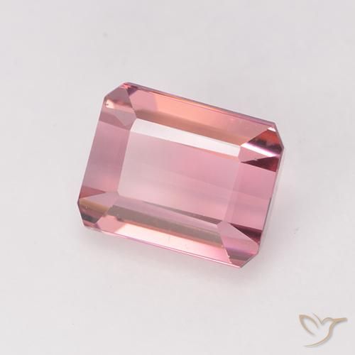 Tormalina Rosa chiaro naturale da 1.54 ct, Ottagonale / Taglio smeraldo, VVS-VS