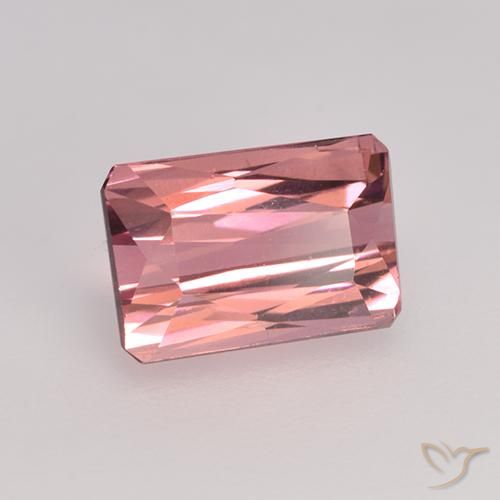 Tormalina Rosa arancio naturale da 1.48 ct, Ottagonale / Taglio smeraldo, VVS-VS
