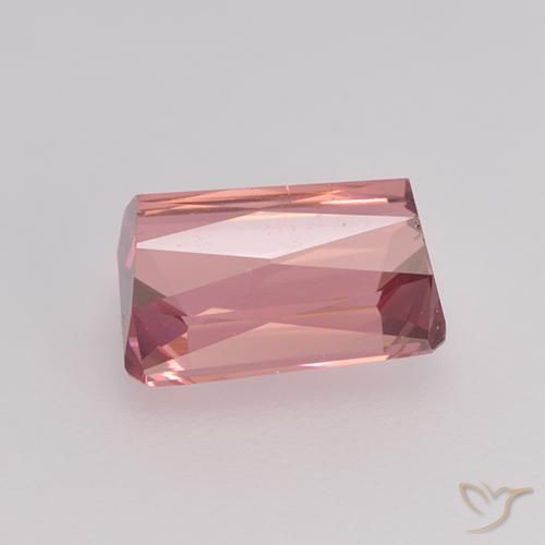 Tormalina Rosa arancio naturale da 1.48 ct, Ottagonale / Taglio smeraldo, VVS-VS