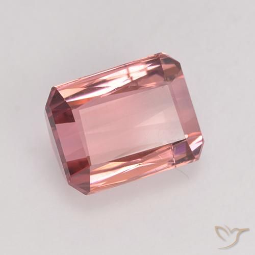 Tormalina Rosa arancio naturale da 1.87 ct, Ottagonale / Taglio smeraldo, VS-SI