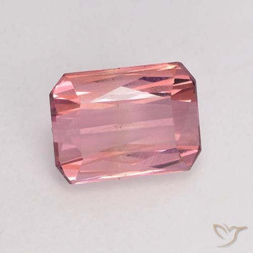 Tormalina Rosa medio naturale da 1.43 ct, Ottagonale / Taglio smeraldo, VVS-VS