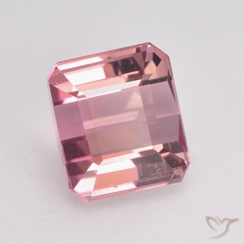 Tormalina Rosa chiaro naturale da 1.27 ct, Ottagonale / Taglio smeraldo, VVS-VS
