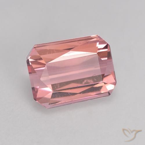 Tormalina Rosa shocking chiaro naturale da 1.34 ct, Ottagonale / Taglio smeraldo, VVS-VS