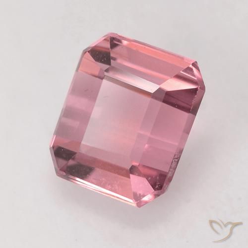 Tormalina Gomma da masticare rosa chiaro naturale da 1.10 ct, Ottagonale / Taglio smeraldo, VVS-VS