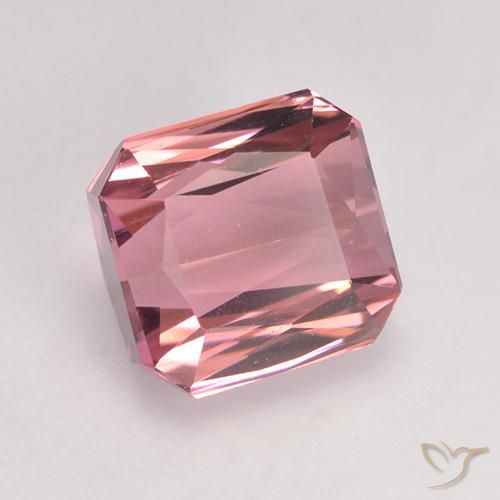 Tormalina Gomma da masticare rosa chiaro naturale da 1.43 ct, Ottagonale / Taglio smeraldo, VVS-VS