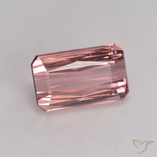 Tormalina Rosa shocking chiaro naturale da 1.20 ct, Ottagonale / Taglio smeraldo, VS