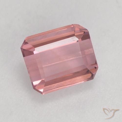 Tormalina Rosa shocking chiaro naturale da 1.39 ct, Ottagonale / Taglio smeraldo, VS