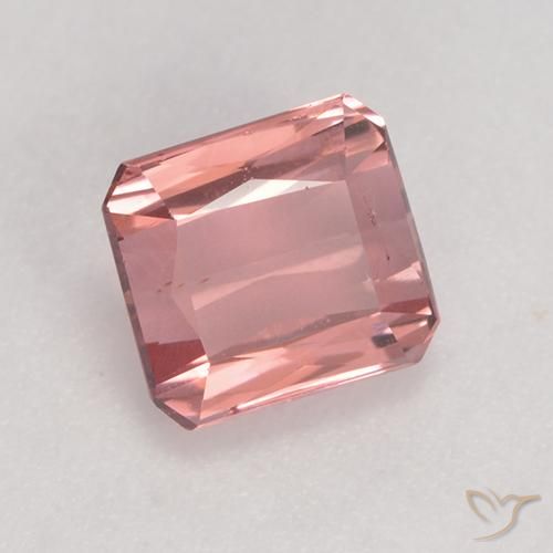 Tormalina Rosa chiaro naturale da 1.44 ct, Ottagonale / Taglio smeraldo, VS