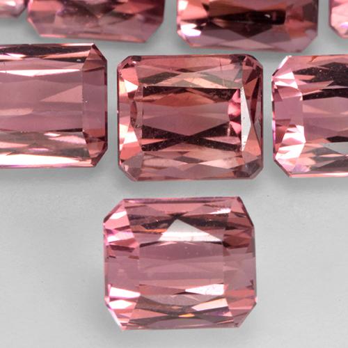 Tormalina Rosa rossastra naturale da 1.54 ct, Ottagonale / Taglio smeraldo, VS